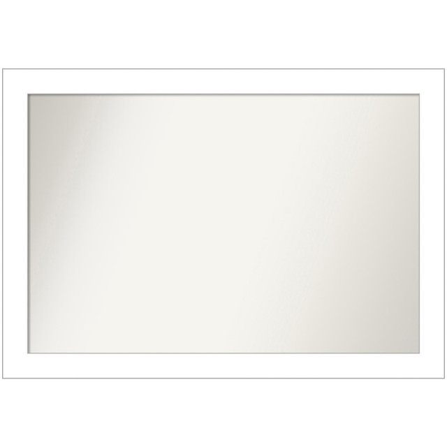 UNIEK INC. Amanti Art A42707223074  Non-Beveled Rectangle Framed Bathroom Wall Mirror, 28in x 40in, Wedge White