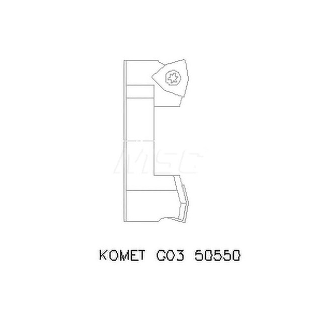 Komet 6288212100 Indexable Boring Cartridge: Series TwinKom, Right Hand, 3.2677" Min Dia