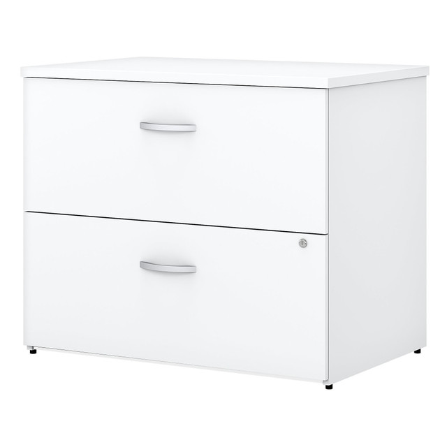 BUSH INDUSTRIES INC. EO109WHSU Bush Business Furniture Easy Office 35-2/3inW x 23-1/3inD Lateral 2-Drawer File Cabinet, White, Standard Delivery