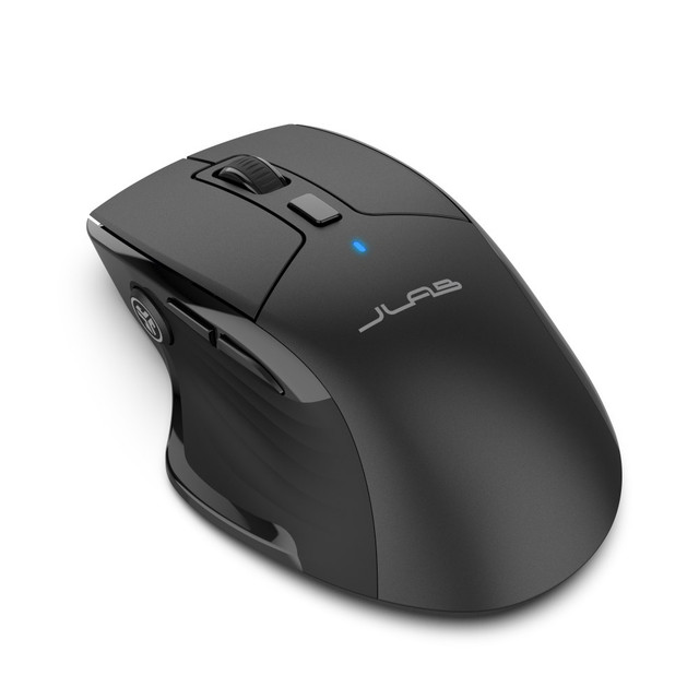 You will love surf, shopping and gaming with this Bluetooth mouse, which lets you switch between connected devices. The home or office mouse allows custom settings when you save profiles via the JLab Work app.  Multi-device mouse allows you to switch between 3 saved devices.  Connects via Bluetooth or a USB wireless dongle.  7 silent-click buttons enable quiet use (RH compatible).  Full-size design offers ergonomic control.  JLab Work app lets you save profiles and customize the buttons.  Compatible with Windows, Mac and Chrome OS.  Rechargeable via USB-C for at least 4 months of use. Battery life will vary depending on the product configuration, product model, applications loaded on the product, power management setting of the product, and the product features used by the customer. As with all batteries, the maximum capacity of this battery will decrease with time and usage.  Backed by the manufacturers 2-year limited warranty.