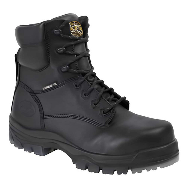OLIVER 45646C-BLK-085 Work Boot: Size 8.5, 6" High, Leather, Composite Toe