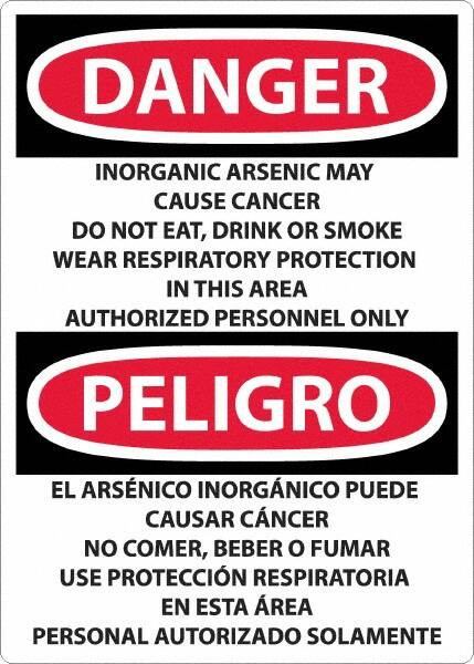 AccuformNMC Sign: Rectangle, "Danger - Inorganic Arsenic May Cause Cancer" ESD32AD