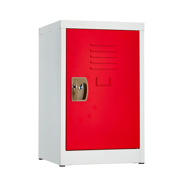 ADIR CORP. ADI629-02-RED Alpine AdirOffice 1-Tier Steel Locker, 24inH x 15inW x 15inD, Red