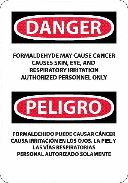 AccuformNMC Sign: Rectangle, "Danger - Formaldehyde May Cause Cancer" ESD30R