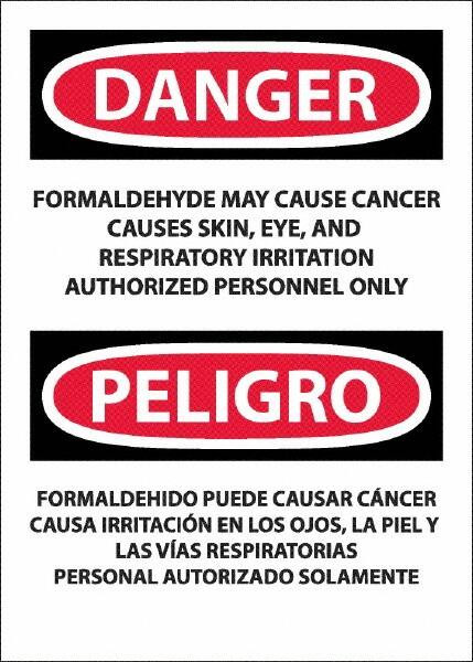 AccuformNMC Sign: Rectangle, "Danger - Formaldehyde May Cause Cancer" ESD30PB