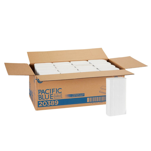 GEORGIA-PACIFIC CORPORATION 20389 Pacific Blue Select by GP PRO, 1-Ply, Multifold Towels, 9.2in X 9.4in, 40% Recycled, White, 250 Sheets per Pack, 16 Packs Per Case GEORGIA-PACIFIC CORPORATION 20389 Pacific Blue Select by GP PRO, 1-Ply, Multifold Towels, 9.2in X 9.4in, 40% Recycled, White, 250 Sheets per Pack, 16 Packs Per Case