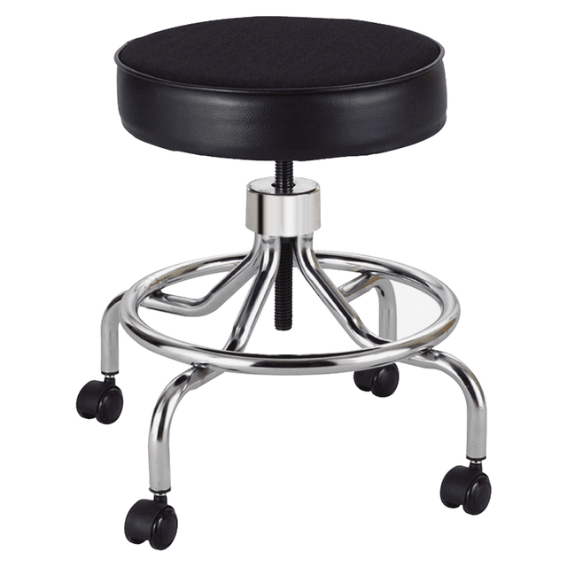 SAFCO PRODUCTS CO 3432BL Safco Screw-Lift Lab Stool, 25inH x 23inW x 23inD, Black/Chrome SAFCO PRODUCTS CO 3432BL Safco Screw-Lift Lab Stool, 25inH x 23inW x 23inD, Black/Chrome