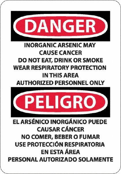 AccuformNMC Sign: Rectangle, "Danger - Inorganic Arsenic May Cause Cancer" ESD32R