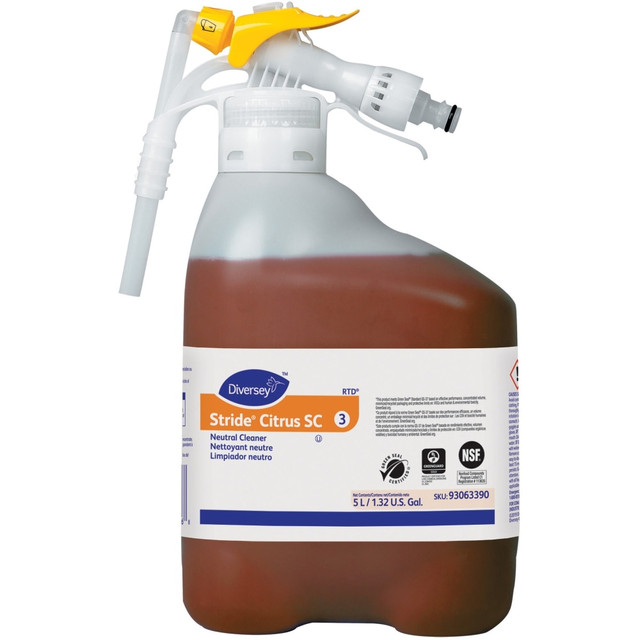 DIVERSEY 93063390 Stride Neutral Floor Cleaner, Citrus Scent, 169 Oz Bottle DIVERSEY 93063390 Stride Neutral Floor Cleaner, Citrus Scent, 169 Oz Bottle