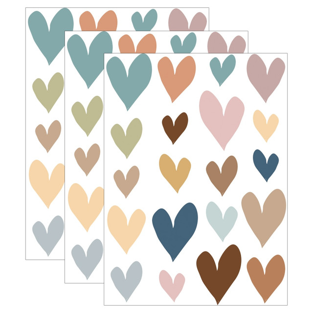 EDUCATORS RESOURCE TCR7161-3 Teacher Created Resources Accents, Everyone is Welcome Hearts, 60 Pieces Per Pack, Set Of 3 Packs