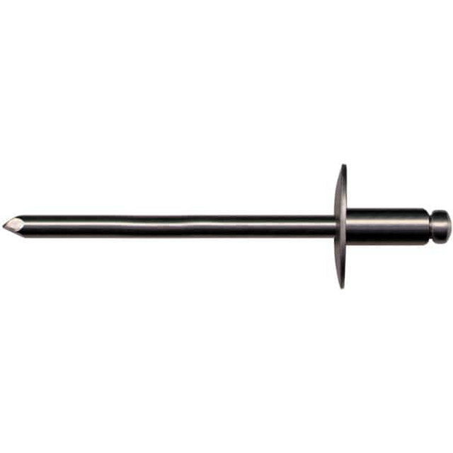 Marson M50253 Open End Blind Rivet: Size 68, Large Flange Head, Aluminum Body, Aluminum Mandrel