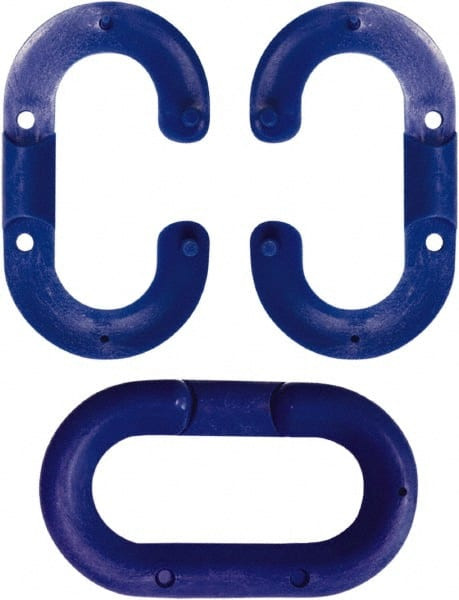 AccuformNMC Pedestrian Barrier Connecting Link: Plastic, Blue, Use with Plastic Chain PL2B