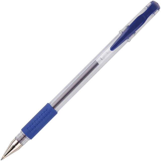SP RICHARDS 36194 Integra Gel Ink Stick Pens, Clear Barrel, Blue Ink, Pack Of 12 Pens
