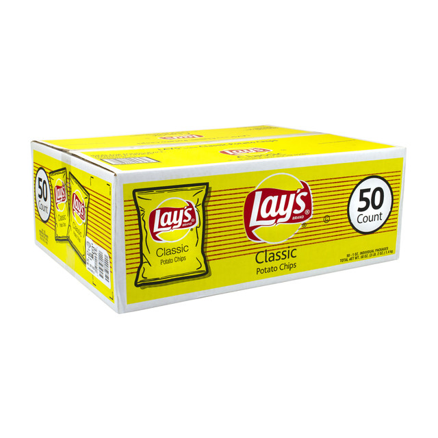 FRITO-LAY COMPANY Frito-Lay 5347  Original Lays Potato Chips, 1 Oz, Box Of 50 Bags
