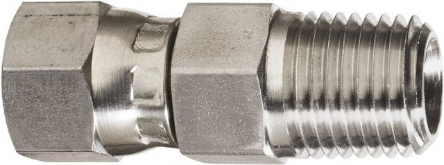 Made in USA JS-12-C Stainless Steel Flared Tube Connector: 3/4" Tube OD, 1-1/16-12 Thread, 37 ° Flared Angle