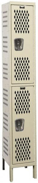 Hallowell U1818-2HDV-PT 1-Wide Locker: 18" Wide, 20" Deep, 78" High, Padlock