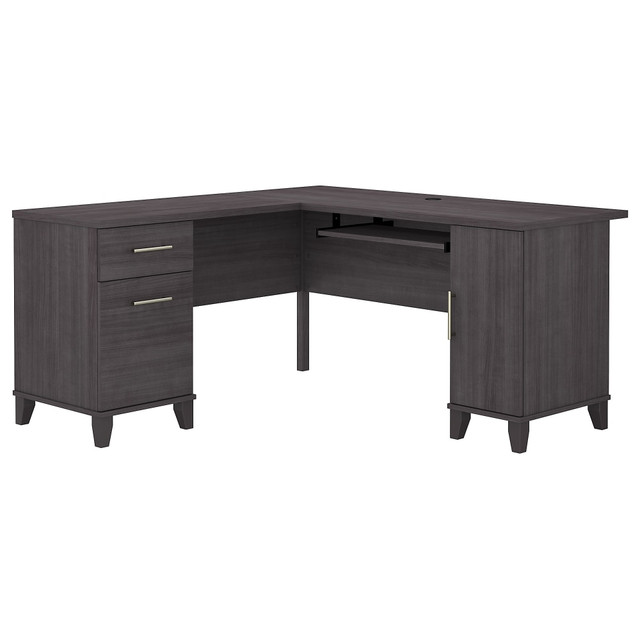 BUSH INDUSTRIES INC. WC81530K Bush Business Furniture Somerset 60inW L-Shaped Corner Desk, Storm Gray, Standard Delivery BUSH INDUSTRIES INC. WC81530K Bush Business Furniture Somerset 60inW L-Shaped Corner Desk, Storm Gray, Standard Delivery