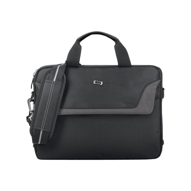UNITED STATES LUGGAGE CLA1124 Solo New York Flatiron 14.1in Slim Brief, Black UNITED STATES LUGGAGE CLA1124 Solo New York Flatiron 14.1in Slim Brief, Black