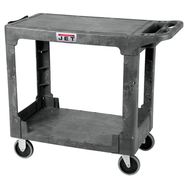 Jet 141011 Carts; Cart Type: Resin Utility Cart ; Caster Type: Swivel ; Caster Configuration: Swivel ; Brake Type: No Brake ; Assembly: Assembly Required ; Wheel Diameter: 5in