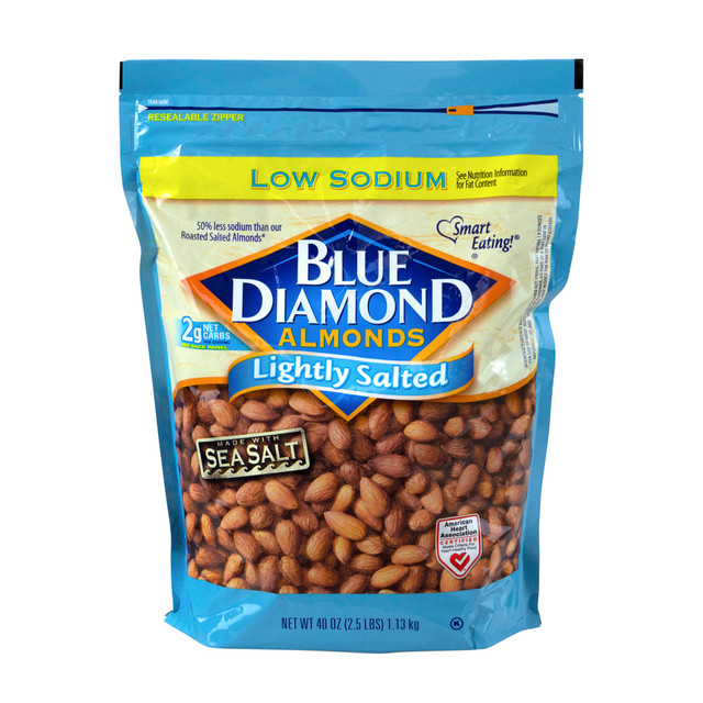 BLUE DIAMOND GROWERS Blue Diamond 980101039  Lightly Salted Almonds, 40-Oz Pouch