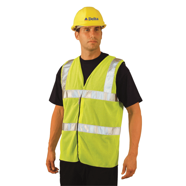 R3 SAFETY LLC LUX-SSCOOLG-YXL Class 2 Mesh Vests with 3M Scotchlite Reflective Tape, X-Large, Hi-Viz Yellow