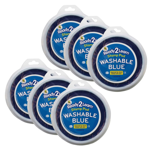 BAUMGARTENS CE-6604BN Ready 2 Learn Jumbo Washable Stamp Pad, Blue, Pack Of 6 BAUMGARTENS CE-6604BN Ready 2 Learn Jumbo Washable Stamp Pad, Blue, Pack Of 6