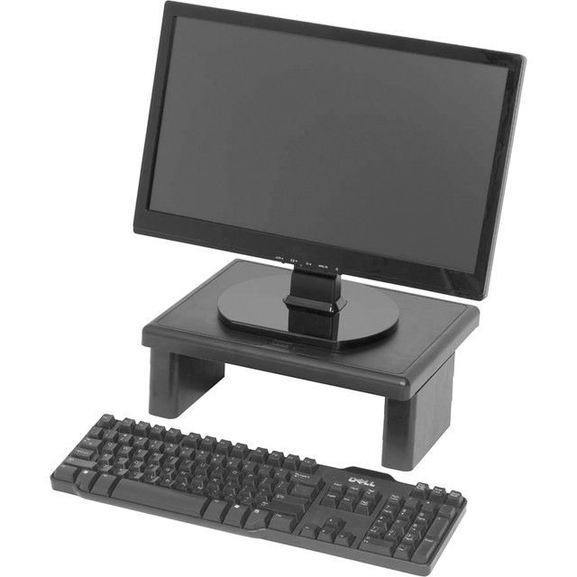 FIRST BASE, INC DAC 02161  Height Adjustable LCD/TFT Monitor Riser - 66 lb Load Capacity - Flat Panel Display Type Supported - 4.8in Height x 13in Width x 10.5in Depth - Black