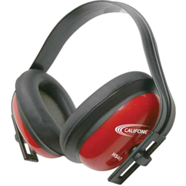 CALIFONE INTERNATIONAL, INC. Califone HS40  Hearing Safe Hearing Protector - Adjustable Headband, Noise Reduction, Adjustable Earcup - Noise Protection - Bright Red
