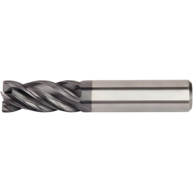 Kennametal 6676472 Corner Radius End Mill: 1" Dia, 2-1/4" LOC, 0.12" Radius, 4 Flutes, Solid Carbide