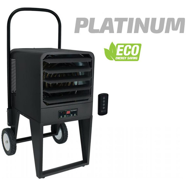 King Electric PKB2010-3-P Electric Forced Air Heaters; Heater Type: Portable Unit ; Maximum BTU Rating: 34121 ; Voltage: 208V ; Phase: 3 ; Wattage: 10000 ; Overall Length (Inch): 41-1/4