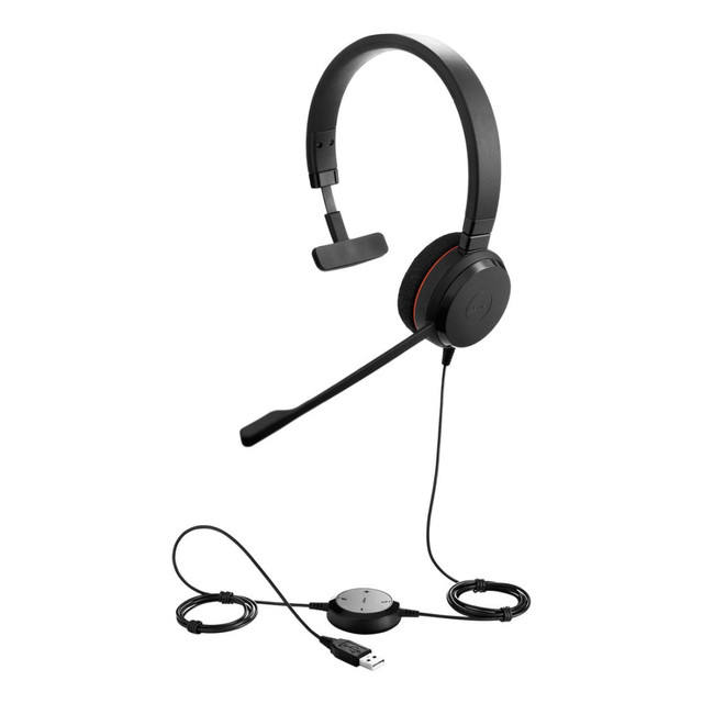 GN AUDIO USA INC. GSA4993-823-109 Jabra Evolve 20 MS Mono Over-Ear Headset, Black, GSA4993-823-109