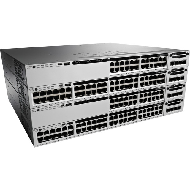 CISCO WS-C3850-12XS-E  Catalyst WS-C3850-12XS Layer 3 Switch - Manageable - 10 Gigabit Ethernet - 10GBase-X - 3 Layer Supported - Optical Fiber - PoE Ports - 1U High - Rack-mountable - Lifetime Limited Warranty