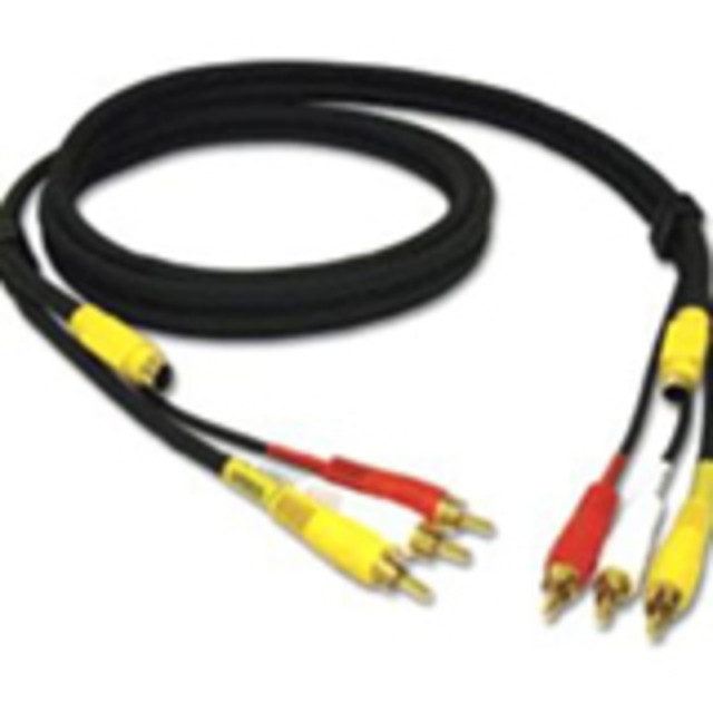 LASTAR INC. 29155 C2G Value Series 25ft Value Series 4-in-1 RCA + S-Video Cable - Video / audio cable - S-Video / composite video / audio - 4 pin mini-DIN, RCA male to 4 pin mini-DIN, RCA male - 25 ft - dual coaxial - black LASTAR INC. 29155 C2G Value Series 25ft Value Series 4-in-1 RCA + S-Video Cable - Video / audio cable - S-Video / composite video / audio - 4 pin mini-DIN, RCA male to 4 pin mini-DIN, RCA male - 25 ft - dual coaxial - black
