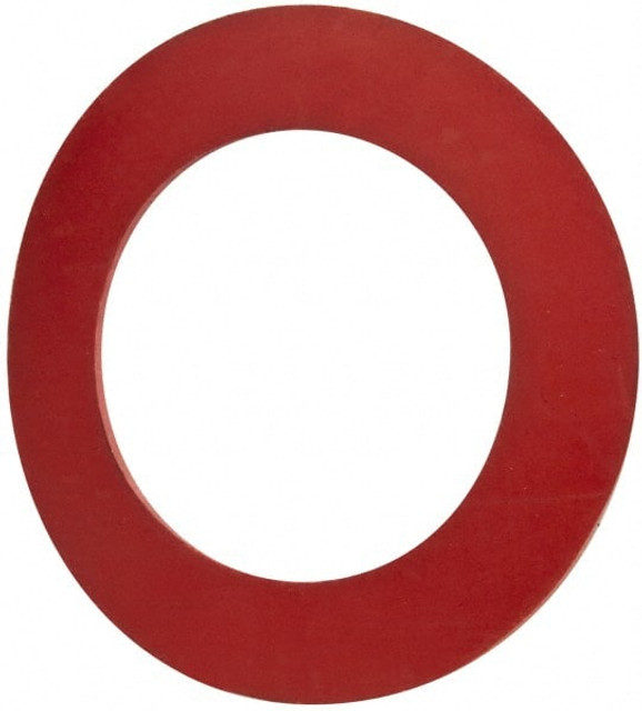 Made in USA 31947435 Flange Gasket: For 3" Pipe, 3-1/2" ID, 5-3/8" OD, 1/8" Thick, Red Rubber