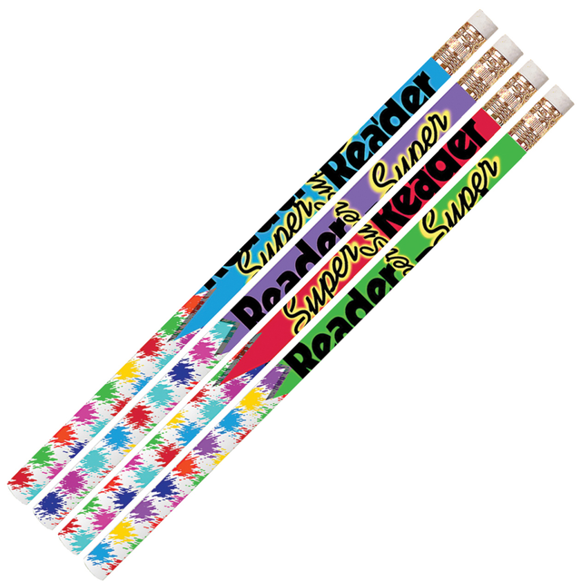 Musgrave Pencil Co. Inc. MUS2339D-12 Musgrave Pencil Co. Motivational Pencils, 2.11 mm, #2 Lead, Super Reader, Multicolor, Pack Of 144 Musgrave Pencil Co. Inc. MUS2339D-12 Musgrave Pencil Co. Motivational Pencils, 2.11 mm, #2 Lead, Super Reader, Multicolor, Pack Of 144