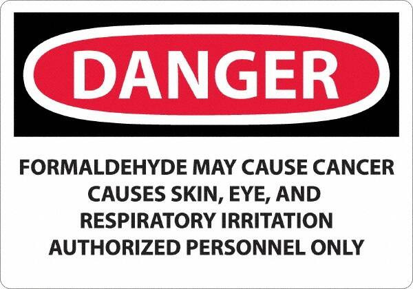 AccuformNMC Sign: Rectangle, "Danger - Formaldehyde May Cause Cancer" D30RC