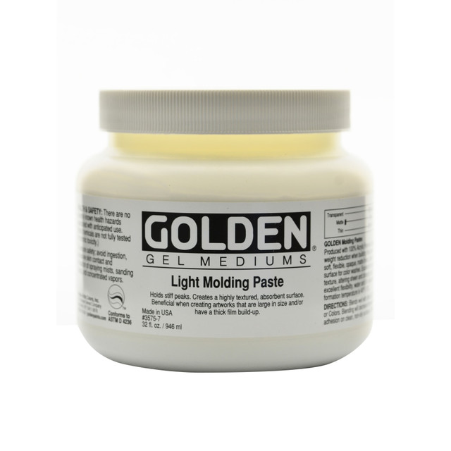 GOLDEN ARTIST COLORS, INC. Golden 3575-7  Molding Paste, Light, 32 Oz