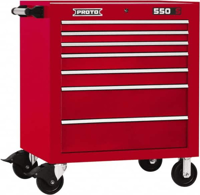 Proto J553441-7RD Steel Tool Roller Cabinet: 7 Drawers