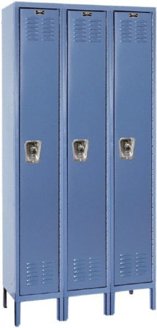 Hallowell URB3258-1A-MB 3-Wide Locker: 12" Wide, 78" High, Padlock