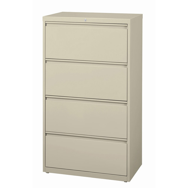 OFFICE DEPOT HID19041 WorkPro 30inW x 18-5/8inD Lateral 4-Drawer File Cabinet, Putty OFFICE DEPOT HID19041 WorkPro 30inW x 18-5/8inD Lateral 4-Drawer File Cabinet, Putty