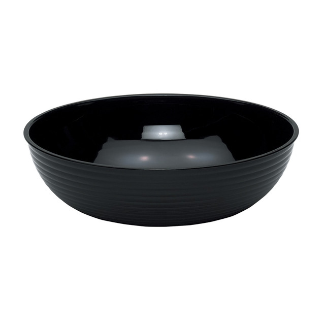 CAMBRO MFG. CO. RSB18CW110 Cambro Camwear Round Ribbed Bowls, 18in, Black, Set Of 4 Bowls