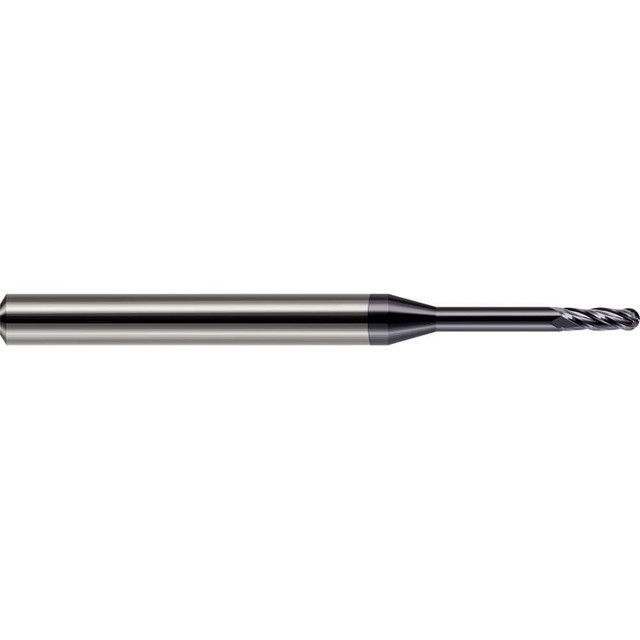 Harvey Tool 76916-C3 Ball End Mill: 0.25" Dia, 0.75" LOC, 4 Flute, Solid Carbide