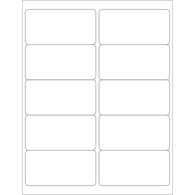 B O X MANAGEMENT, INC. LL124MC Tape Logic Inkjet/Laser Labels, LL124MC, Rectangle, 4in x 2in, White, Master Case Of 10,000