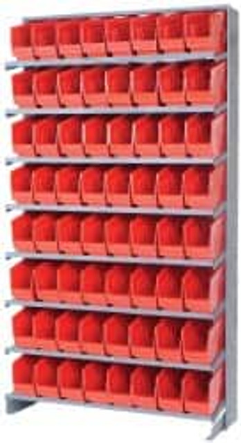 Quantum Storage QPRS-201RD 64 Bin Store-More Sloped Shelving System