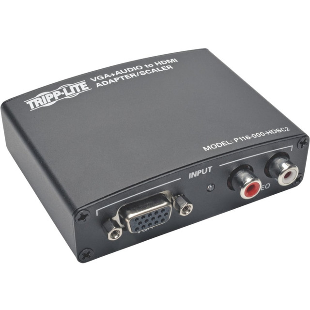 TRIPP LITE P116-000-HDSC2 Eaton Tripp Lite Series VGA to HDMI Component Adapter Converter with RCA Stereo Audio VGA to HDMI 1080p - Video converter - VGA - HDMI - black TRIPP LITE P116-000-HDSC2 Eaton Tripp Lite Series VGA to HDMI Component Adapter Converter with RCA Stereo Audio VGA to HDMI 1080p - Video converter - VGA - HDMI - black