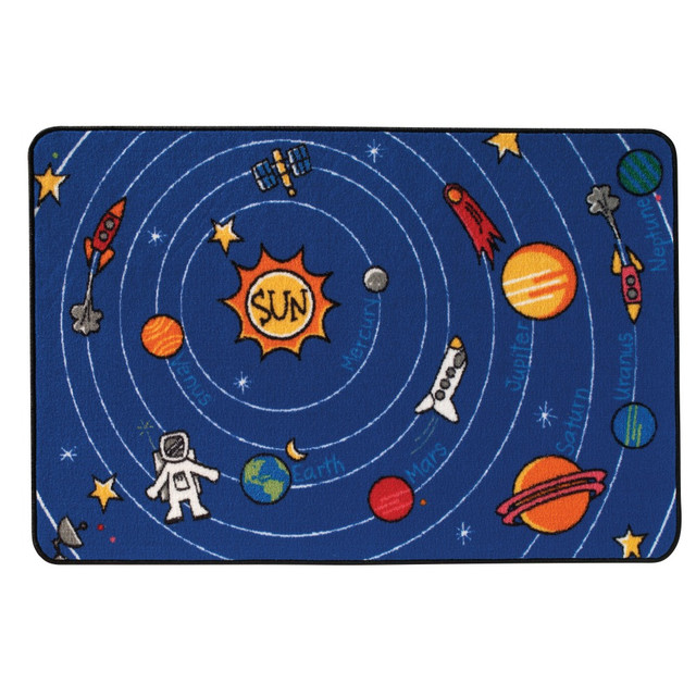 CARPETS FOR KIDS ETC. INC. Carpets For Kids 48.54  KID$Value Rugs Spaced Out Activity Rug, 4ft x 6ft , Blue