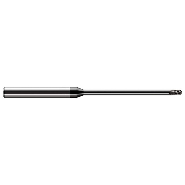 Harvey Tool 970762-C4 Ball End Mill: 0.062" Dia, 0.093" LOC, 3 Flute, Solid Carbide