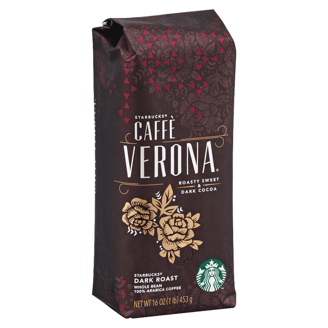 PACTIV CORP 12411949 Starbucks Whole Bean Coffee, Dark Roast, Caffe Verona, 1 Lb Per Bag PACTIV CORP 12411949 Starbucks Whole Bean Coffee, Dark Roast, Caffe Verona, 1 Lb Per Bag