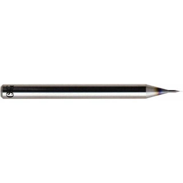 OSG 8589008 Micro Drill Bit: 0.08 mm Dia, 120 ° Point, Solid Carbide