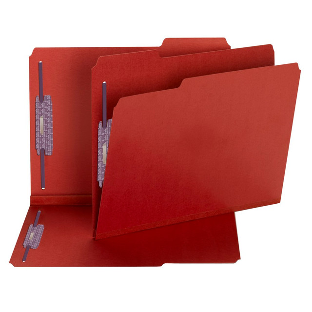 SMEAD MFG CO 14936 Smead Color Pressboard Fastener Folders With SafeSHIELD Coated Fasteners, Letter Size, 1/3 Cut, Bright Red, Box Of 25 SMEAD MFG CO 14936 Smead Color Pressboard Fastener Folders With SafeSHIELD Coated Fasteners, Letter Size, 1/3 Cut, Bright Red, Box Of 25